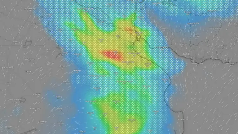 clima quilmes mapa del alerta amarillo por tormentas fuertes