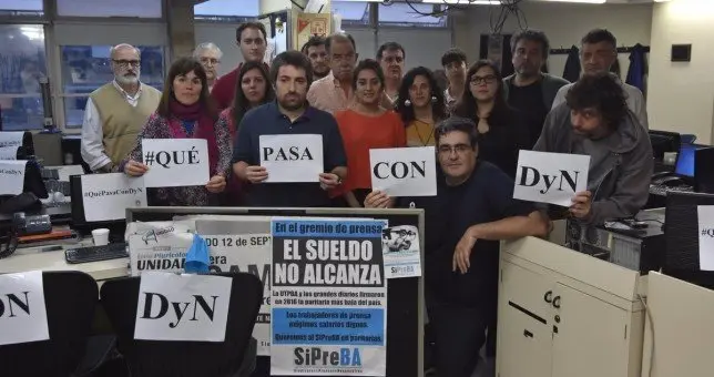 Estado de alerta de los trabajadores de la Agencia de Noticias DYN