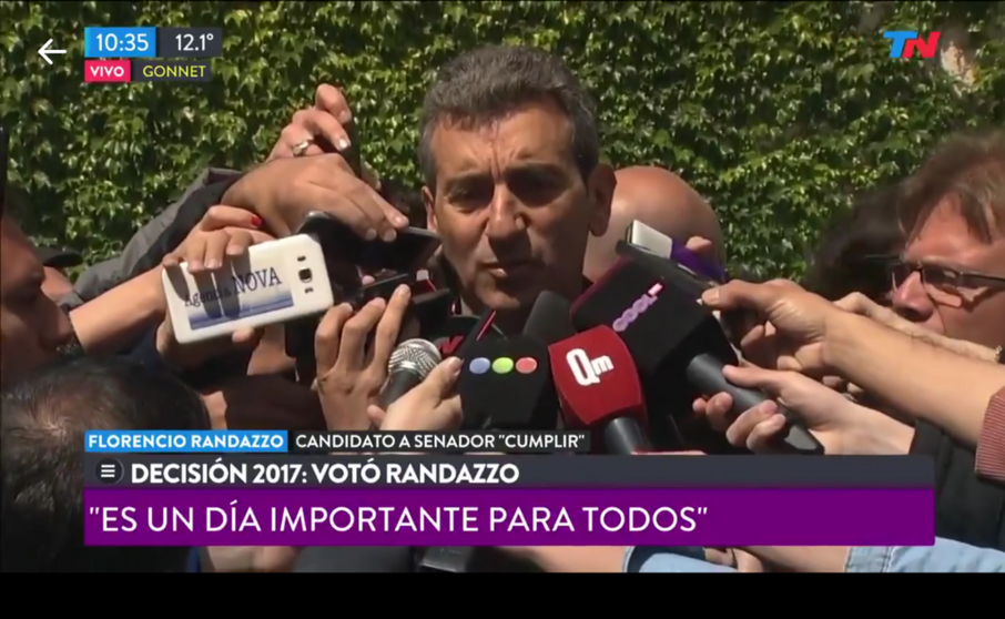 Florencio Randazzo ya emiti&oacute; su voto