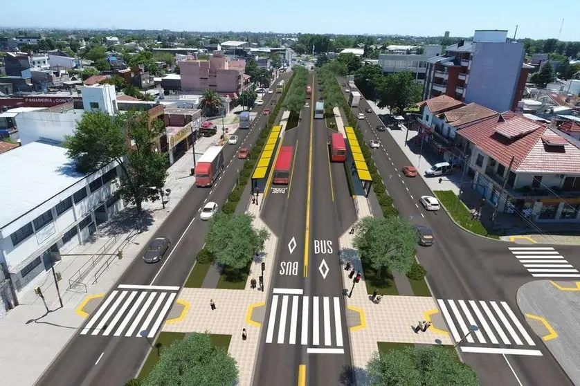 METROBUS FLORENCIO VARELA (RENDER) -  AV. SAN MARTIN Y DR. DARDO ROCHA (1)