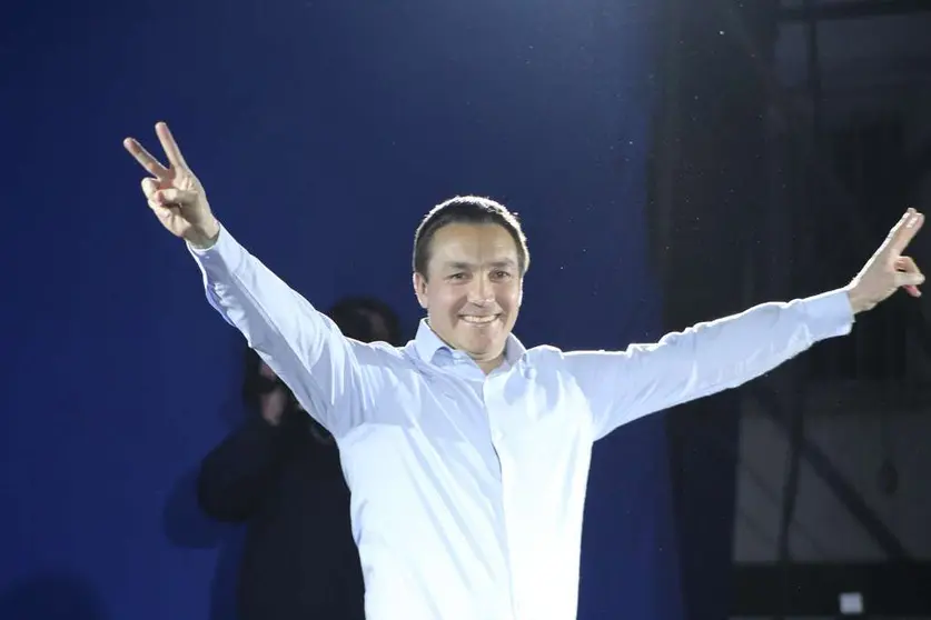 Andrés Watson con todo el fervor miliante