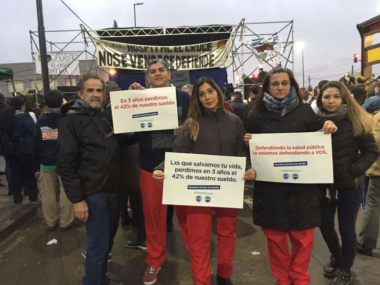 hospital el cruce protesta ajuste cuatro medios