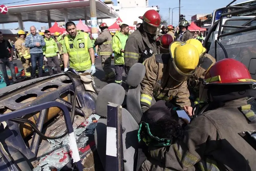 simulacro quilmes bomberos cuatro medios