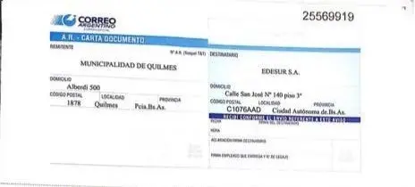 carta Edesur Quilmes 2
