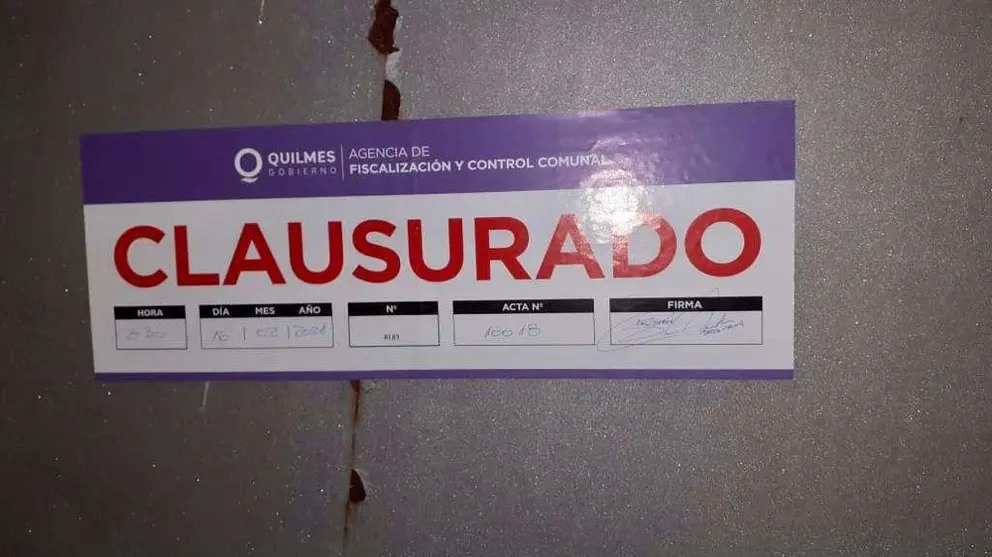 clausura fiesta