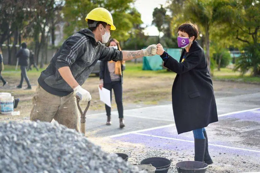 Recorrida por obras en el polideportivo 2