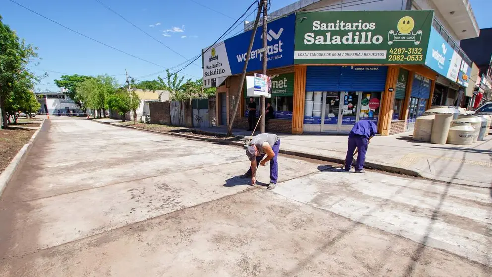 nuevo asfalto calle finochietto varela