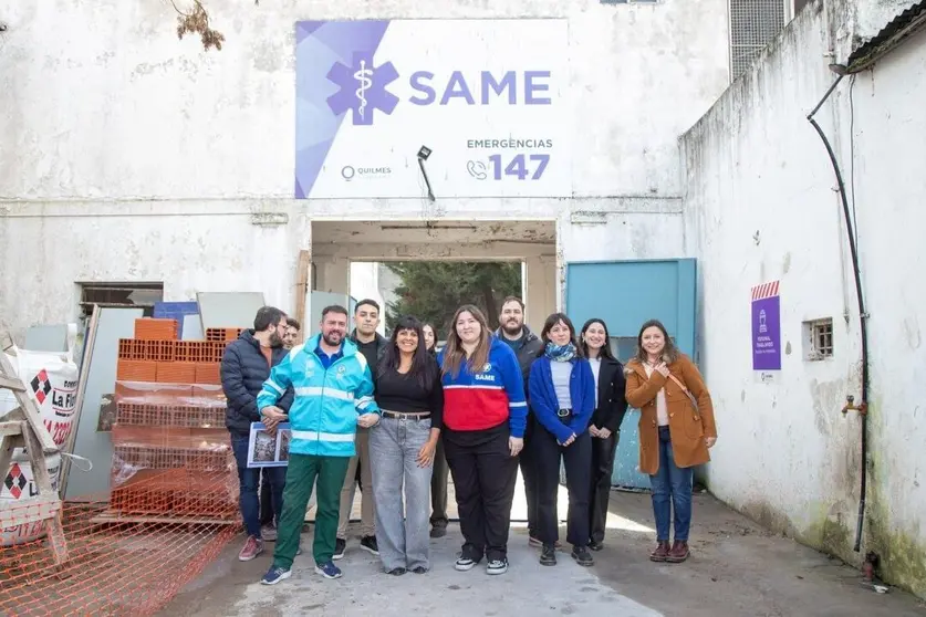 AVANZA LA OBRA DE REFACCIÓN INTEGRAL DE LA CENTRAL OPERATIVA DEL SAME QUILMES 1