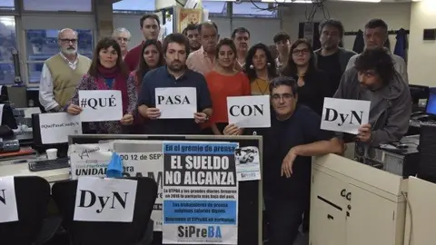 Estado de alerta de los trabajadores de la Agencia de Noticias DYN