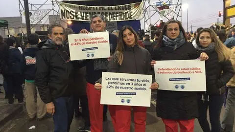 hospital el cruce protesta ajuste cuatro medios