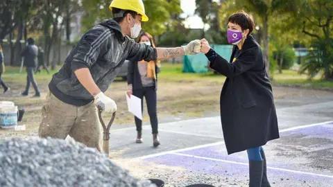 Recorrida por obras en el polideportivo 2