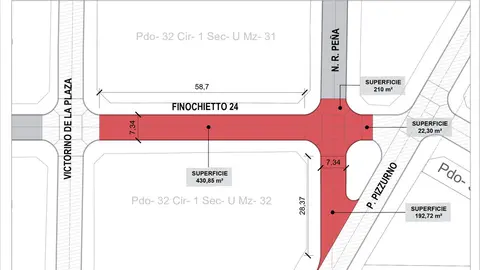 mapa de nuevos asfaltos barrios de varela