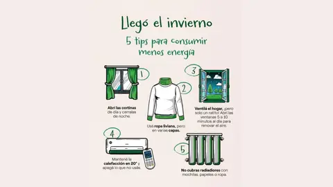 tips para ahorrar energía en invierno