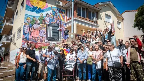 SE DESCUBRIÓ UN MURAL Y UNA PLACA EN EL EX POZO DE QUILMES 1