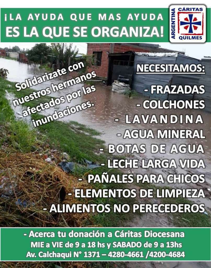 caritas quilmes_inundaciones_afectados