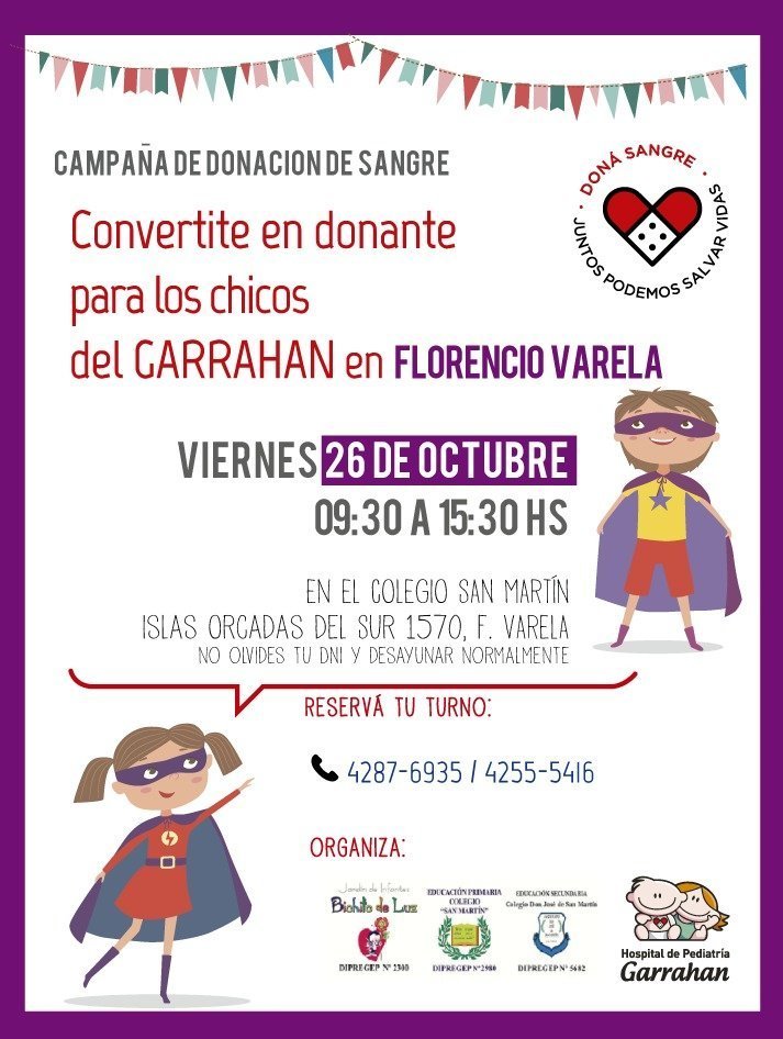 #4medios donacion sangre colegio