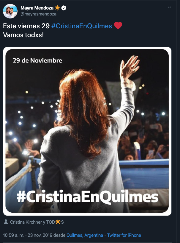 cfk quilmes cuatro medios