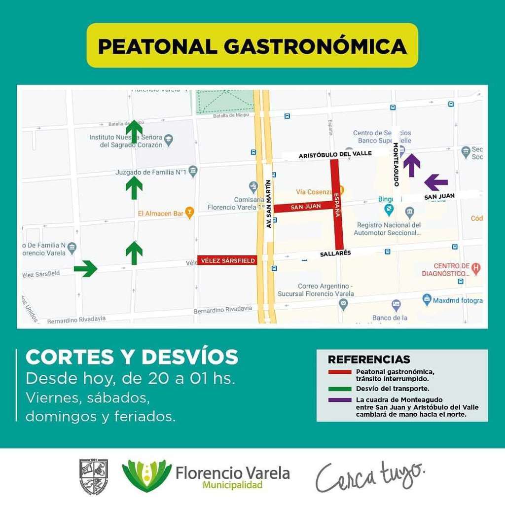 peatonal gastronomica varela mapa