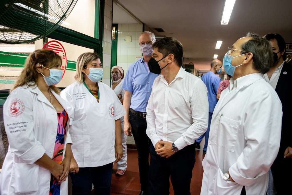 11 de enero de 2021. El Gobernador de la Provincia de Buenos Aires, Axel Kicillof, visitó el hospital Evita Pueblo de Berazategui junto al intendente Juan Jose Mussi.
Foto: Mariano Sanda