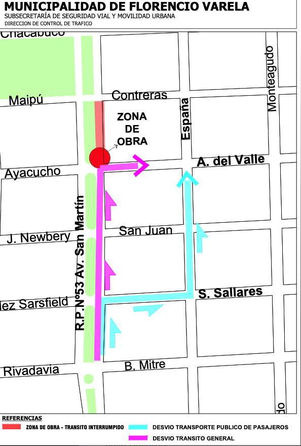desvio avenida san martin