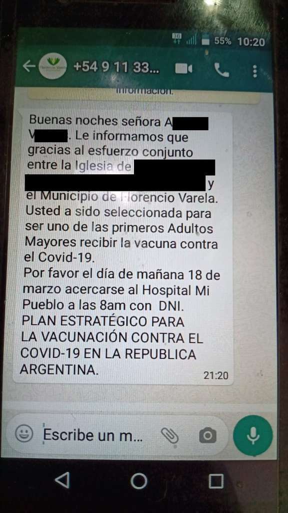citacion falsa vacunacion