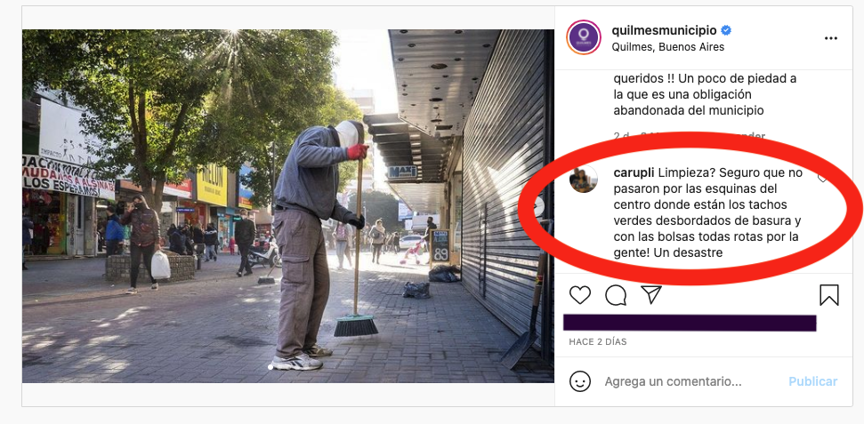 BASURA QUILMES CENTRO MAYRA MENDOZA MUNICIPIO QUILMES