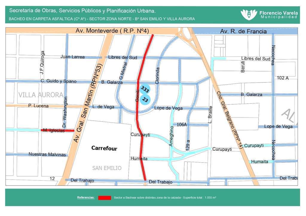 bacheo florencio varela villa aurora 